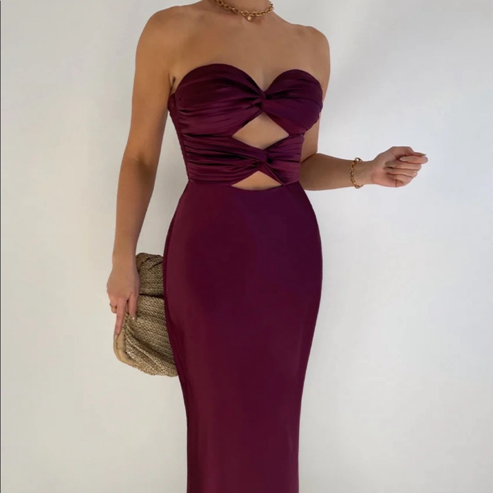 Runaway The Label, MICH SLIP DRESS - WINE